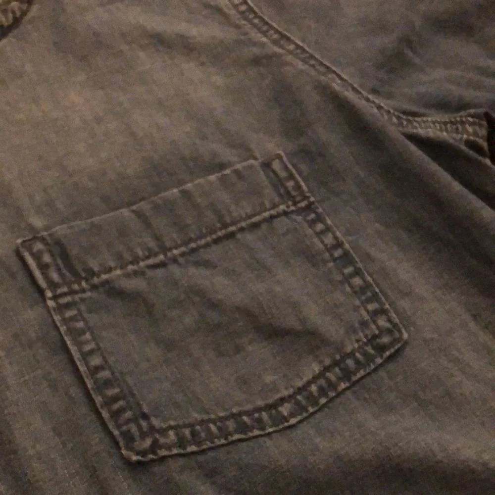 3 for $10 🌺 Madewell Chambray 100% Cotton Short Sleeve Pocket Tee - XXS - Picture 4 of 7